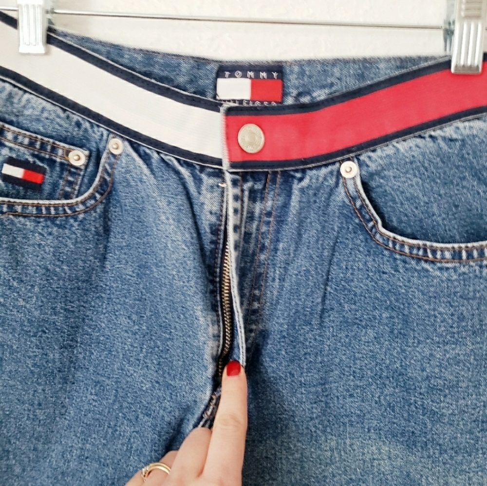 90s Tommy Hilfiger Vintage High Rise Tapered Jeans - Picture 8 of 8